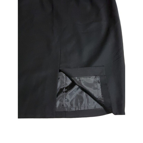 Talbots Black Stretch Wool Front Slit Straight Skirt - Size 10 - Picture 4 of 9